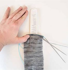 Twice Sheared Sheep Sock Knitting Bracelet Ruler