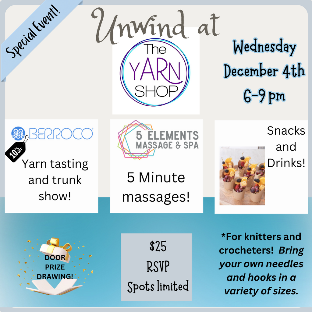 Unwind at The Yarn Shop