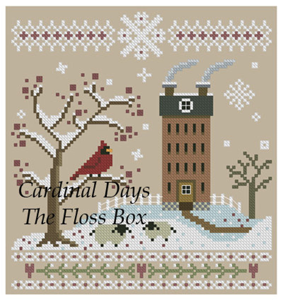 Cardinal Days Cross Stitch pattern