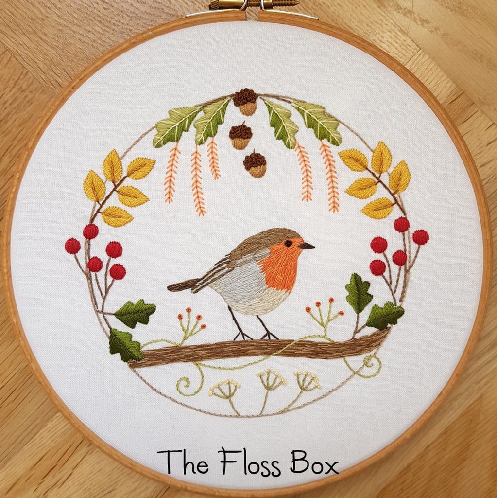 Fall Robin Embroidery Kit